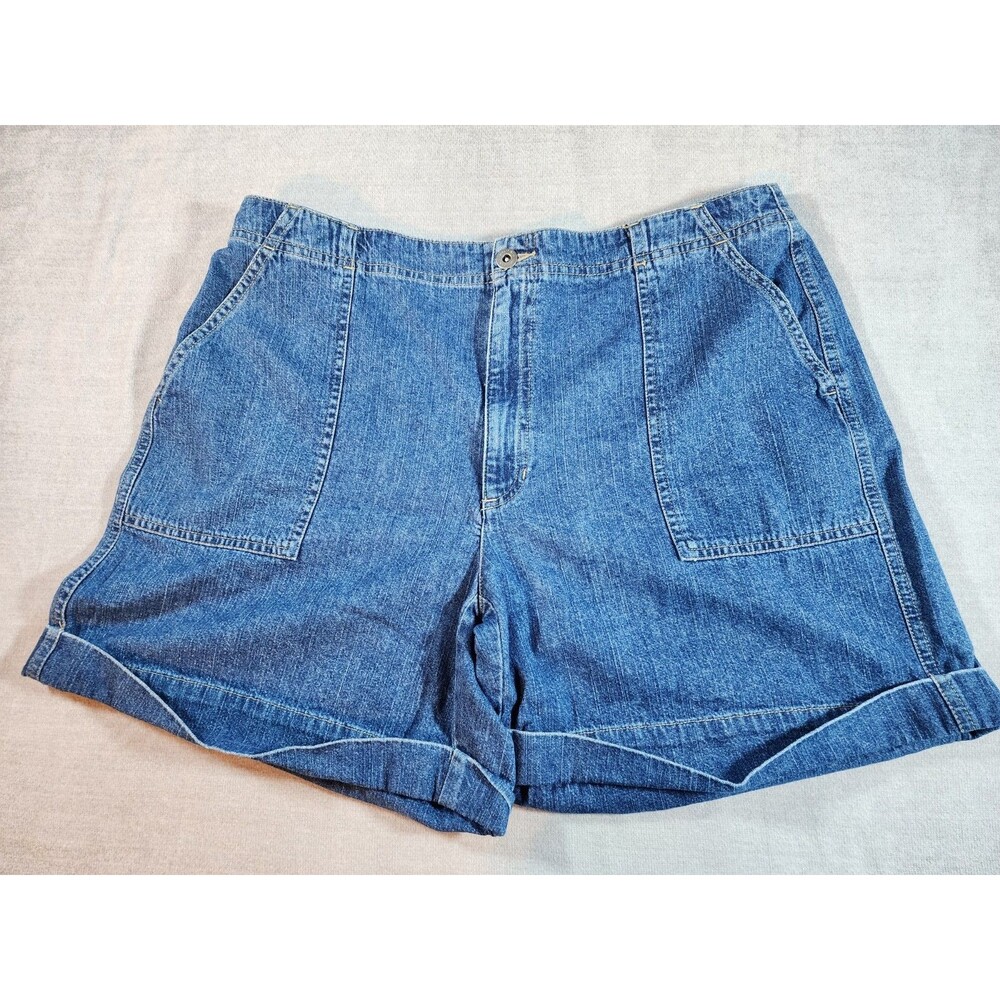 VTG Liz Claiborne Lizwear Women's 16 Denim Jean Shorts Blue Pockets 90s